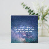 Inspirational Motivational Rumi Quote Universe (Stehend Vorderseite)