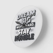 Inspirational & Motivational Typography Quote Art Runde Wanduhr (Winkel)