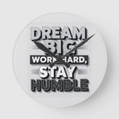 Inspirational & Motivational Typography Quote Art Runde Wanduhr (Vorderseite)