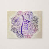 Inspirational motivierend Wort-Wolken-Kunst im Puzzle (Horizontal)