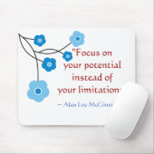 Inspirational motivierend Zitat Mousepad (Mit Mouse)