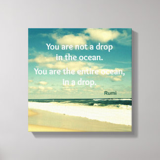 INSPIRATIONAL OCEE QUOTE RUMI FOTO ART LEINWANDDRUCK