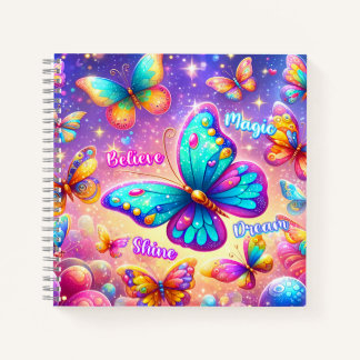 Inspirational Ombre Butterfly Notizblock