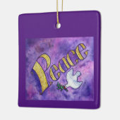 Inspirational Peace Word Art Custom Gift Ornamente (Links)