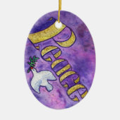Inspirational Peace Word Art Custom Gift Ornamente (Vorne)