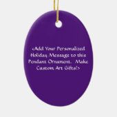 Inspirational Peace Word Art Custom Gift Ornamente (Hinten)