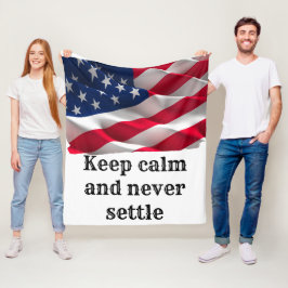 Inspirational phrase fleecedecke