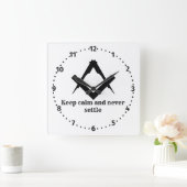 Inspirational phrase quadratische wanduhr (Zuhause)