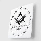 Inspirational phrase quadratische wanduhr (Winkel)