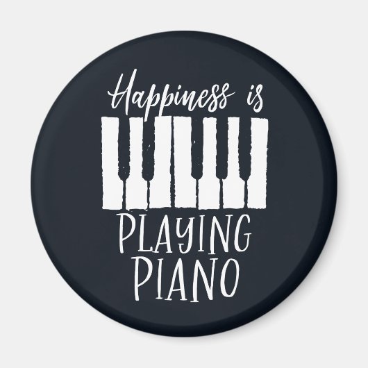 Inspirational Pianist Happiness is Playing Piano Magnet (Vorne)