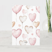 Inspirational Pink Cream Hearts Karte (Rückseite)