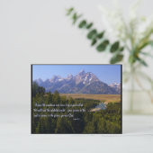 Inspirational PostCard - Tetons & Snake River Postkarte (Stehend Vorderseite)