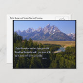 Inspirational PostCard - Tetons & Snake River Postkarte (Vorne/Hinten)