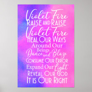 Inspirational Prayer Lavender Pink Poster