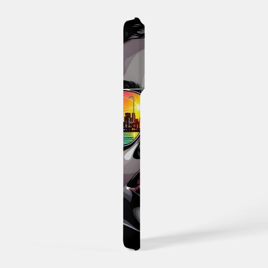 Inspirational Quote and City Woman iPhone Hülle (Rechte Seite)