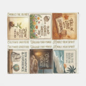 Inspirational Quote Art Sticker Sheet Fleecedecke (Vorderseite (Horizontal))