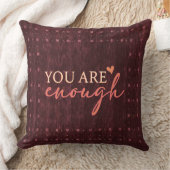 Inspirational Quote Burgundy Decor Cushion  Kissen (Decke)
