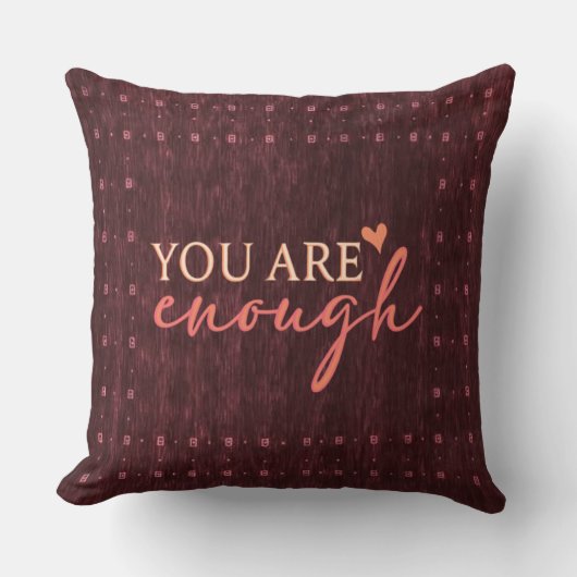 Inspirational Quote Burgundy Decor Cushion  Kissen (Vorderseite)