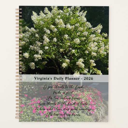 Inspirational Quote Flower Photo Daily Planner Planer (Vorderseite)
