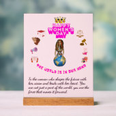 Inspirational Quote happy women's day Acrylschild (Neutral)