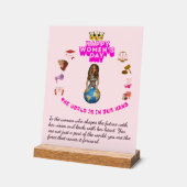 Inspirational Quote happy women's day Acrylschild (Winkel)