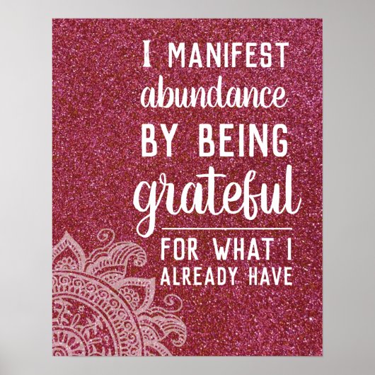 Inspirational Quote Law of Attraction Motivational Poster (Vorne)