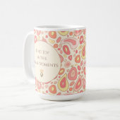 Inspirational Quote Mug with Custom Photo Kaffeetasse (Vorderseite Links)