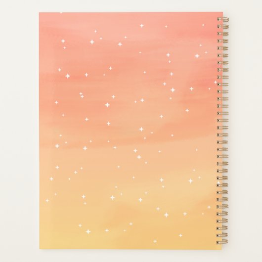 Inspirational Quote Mystic Sun Personalized Name  Planer (Rückseite)