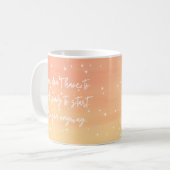 Inspirational Quote Mystic Sun Watercolor Orange Kaffeetasse (Vorderseite Links)