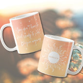 Inspirational Quote Mystic Sun Watercolor Orange Kaffeetasse