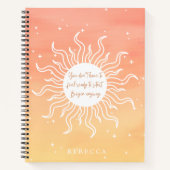 Inspirational Quote Mystic Sun Writing Notizblock (Vorderseite)