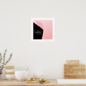 Inspirational Quote on Abstract Background Poster (Küche)