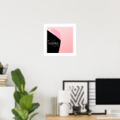 Inspirational Quote on Abstract Background Poster (Heimbüro)