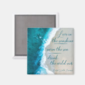 Inspirational Quote on ocean image Magnet (Vorderseite/Rückseite)