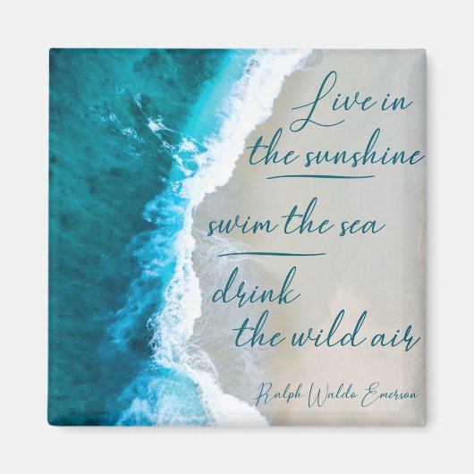 Inspirational Quote on ocean image Magnet (Vorne)