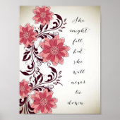 Inspirational Quote Poster - Won't Lie Down (Vorne)