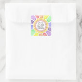 Inspirational Quote Print – “After Every Storm Quadratischer Aufkleber (Tasche)