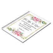 Inspirational Quote, Psalm 5:12 Floral Bible Verse Notizblock (Linke Seite)