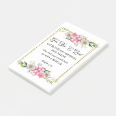 Inspirational Quote, Psalm 5:12 Floral Bible Verse Post-it Klebezettel (angewinkelt)