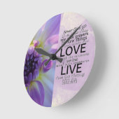 Inspirational Quotes and Sayings Runde Wanduhr (Winkel)