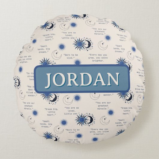 inspirational quotes for a baby rundes kissen (Vorderseite)