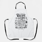 Inspirational Recipe for Life Quote Kitchen, Dream Schürze (Vorderseite)