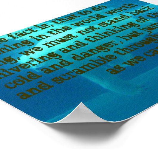 Inspirational Robert Cushing/Polarbär Poster (Ecke)