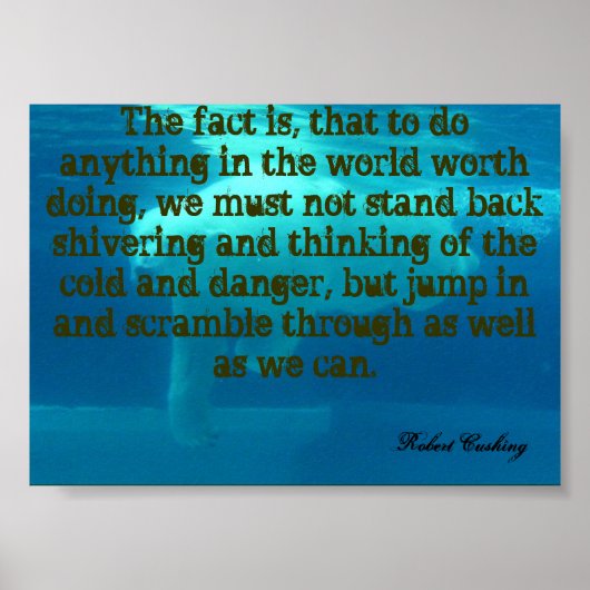 Inspirational Robert Cushing/Polarbär Poster (Vorne)