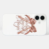 Inspirational Rose Gold Script with Bow Case-Mate iPhone Hülle (Rückseite (Horizontal))