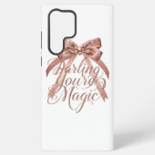 Inspirational Rose Gold Script with Bow Samsung Galaxy Hülle (Rückseite)