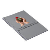Inspirational Rose in Caring Hands Notizblock (Rechte Seite)