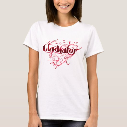 Inspirational rotes Gladiator-Shirt T-Shirt (Vorderseite)