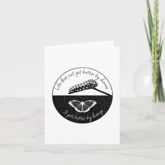 Inspirational Saying Butterfly Cool Quote Nature Karte