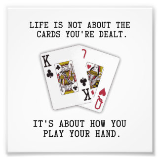 Inspirational Saying Playing Cards Poker Quote Fotodruck